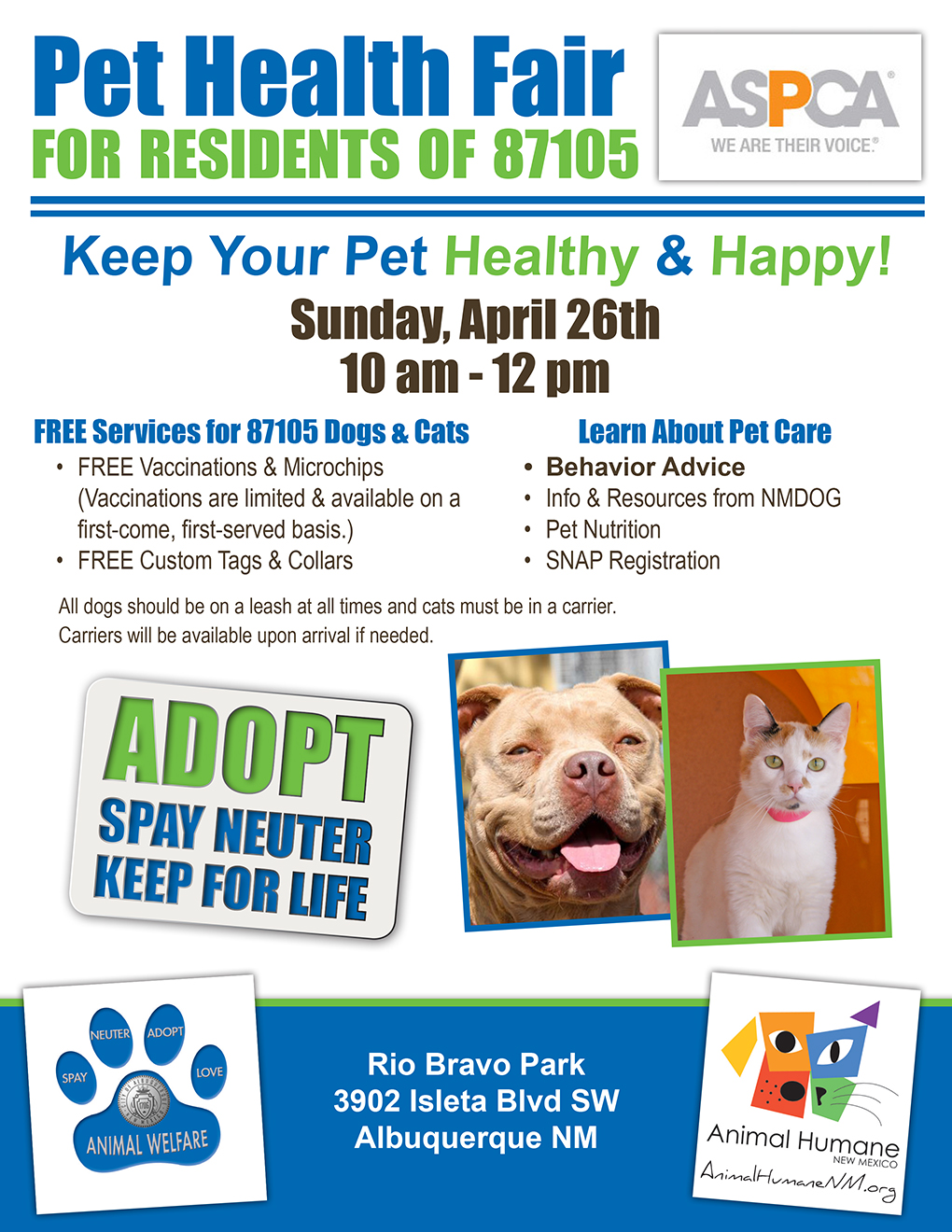 87105 Pet Health Fair NMDOG
