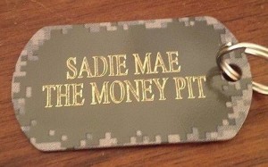 Sadie Mae's new tag