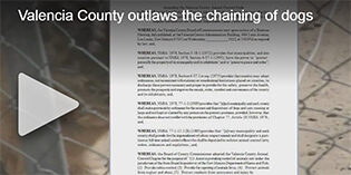 Valencia County Bans Chaining of Dogs